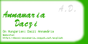 annamaria daczi business card