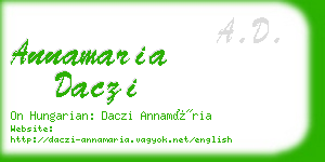 annamaria daczi business card